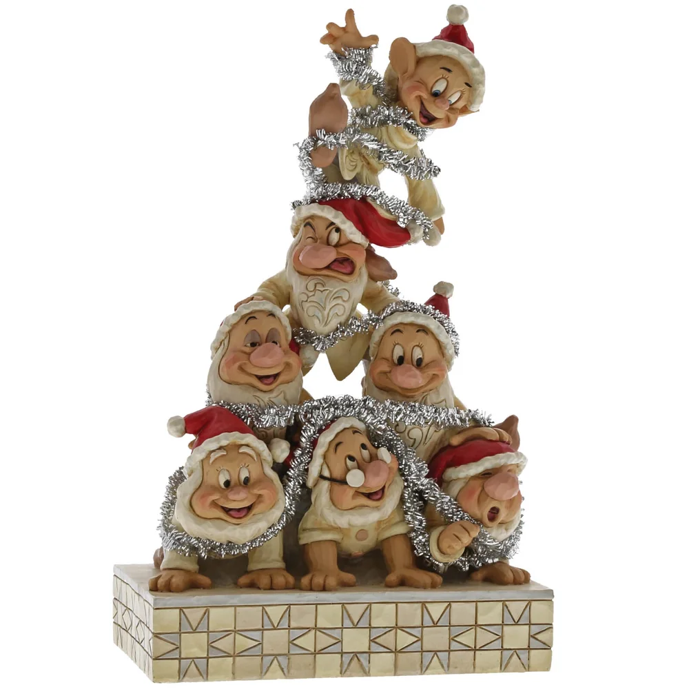 Disney Traditions Precarious Pyramid Seven Dwarfs Figurine Afbeelding 1