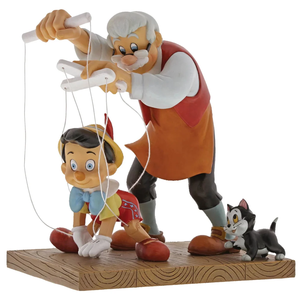 Enchanting Disney Little Wooden Head Pinocchio Figurine Afbeelding 1