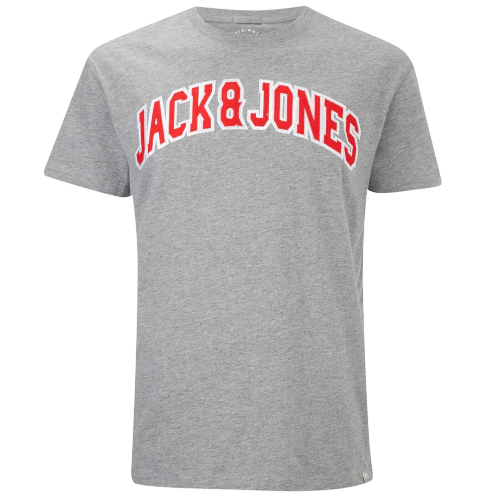 Jack & Jones Originals Men's Urbia T-Shirt - Light Grey Marl - S - Grijs Afbeelding 1