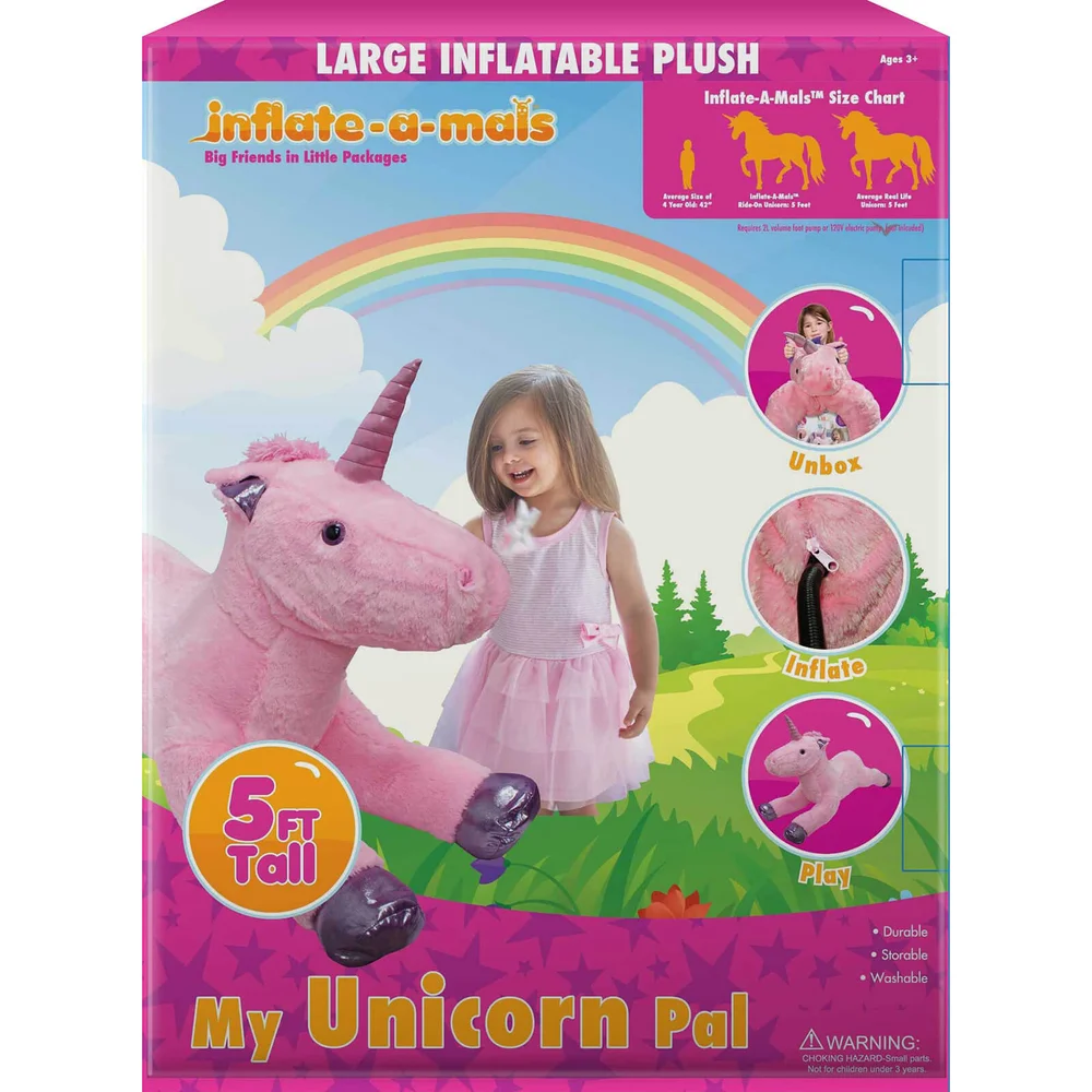 Inflate-A-Mals - 5 Foot Unicorn Afbeelding 1