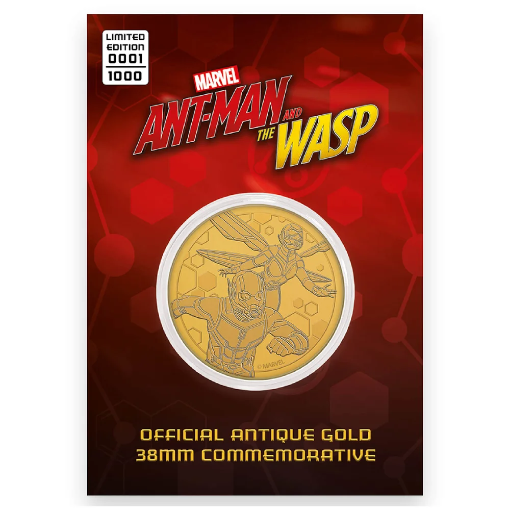 Marvels Ant-Man en Wasp limited edition verzamelmunt: antiek goud - Zavvi Exclusive (1000 stuks) Afbeelding 1