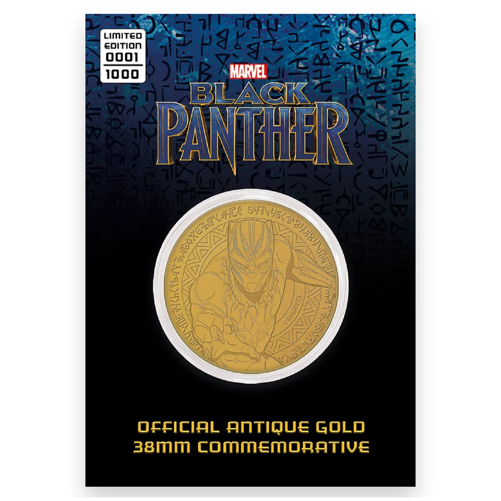 Marvels Black Panther Collector's limited edition muntstuk: antiek goud - Zavvi Exclusive (1000 stuks) Afbeelding 1