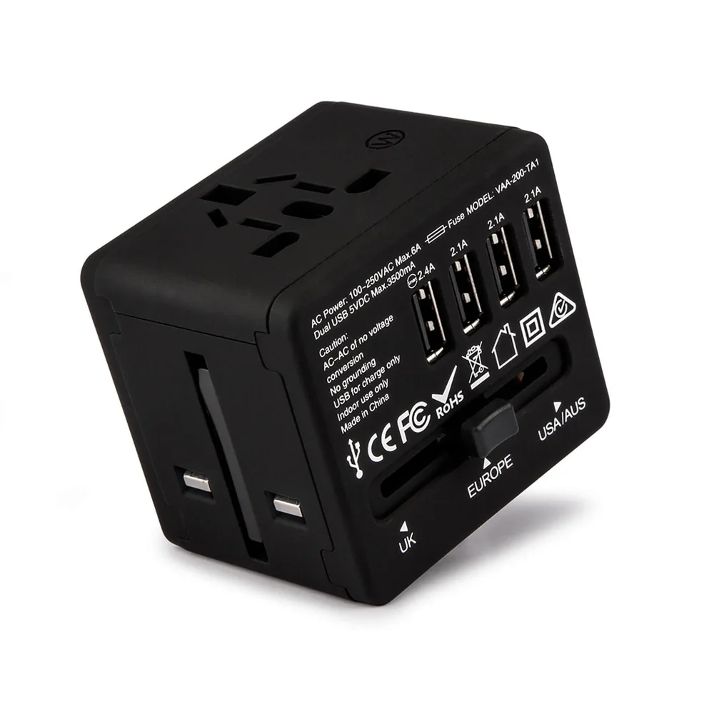 Veho Universal Dual USB 5V 3.2 World Travel Plug (150 Countries) Afbeelding 1