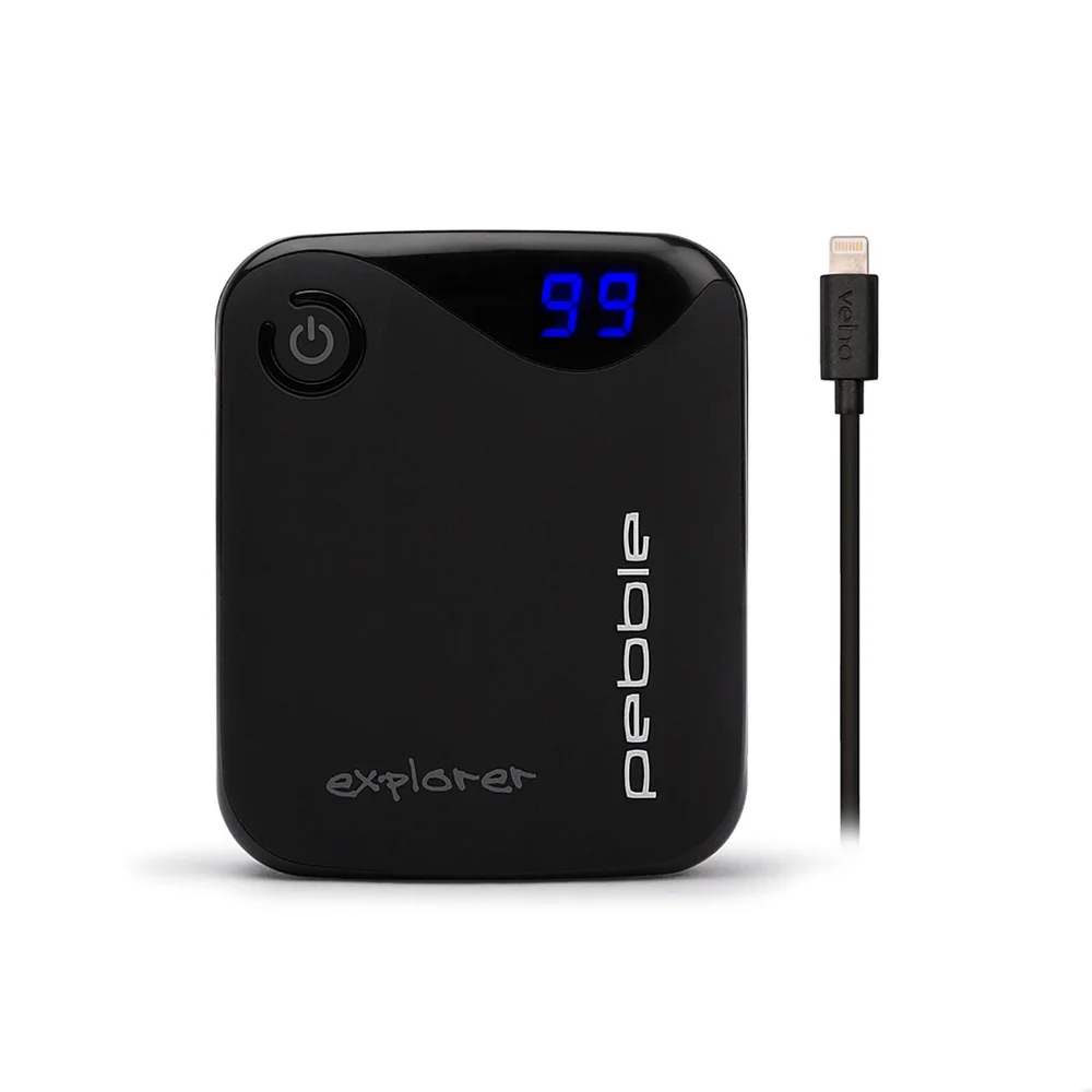Veho Pebble Explorer 8400mAh Dual Port Power Bank for Smartphones - Includes Apple MFI Lightning Cable Afbeelding 1