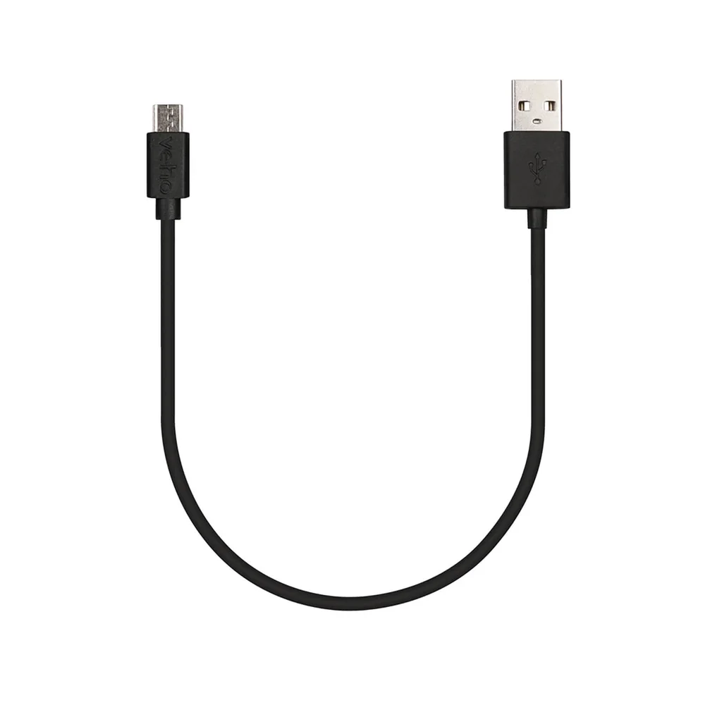 Veho 20cm USB to Micro USB Cable - Black Afbeelding 1