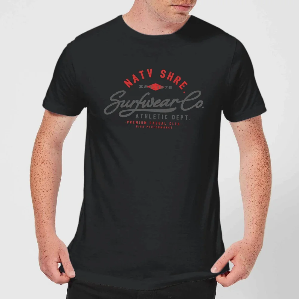 Native Shore Athletic DEPT. Men's T-Shirt - Black - 5XL Afbeelding 1