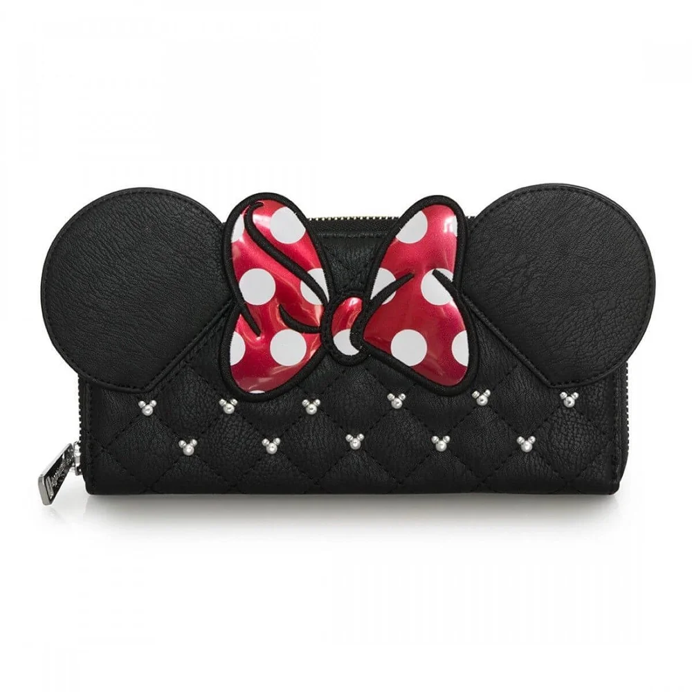 Loungefly Disney Minnie Mouse Bow Zip Around Wallet Afbeelding 1