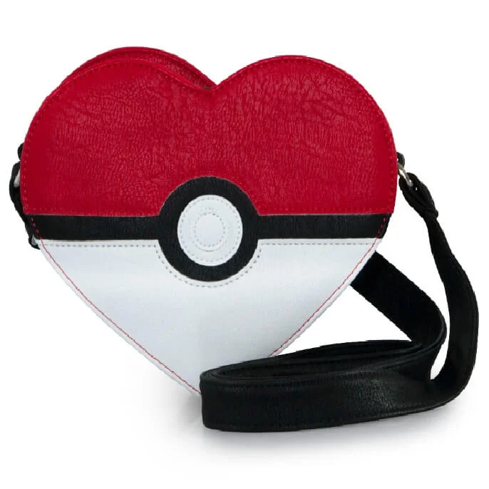 Loungefly Pokémon Pokéball Heart Shaped Cross Body Bag Afbeelding 1