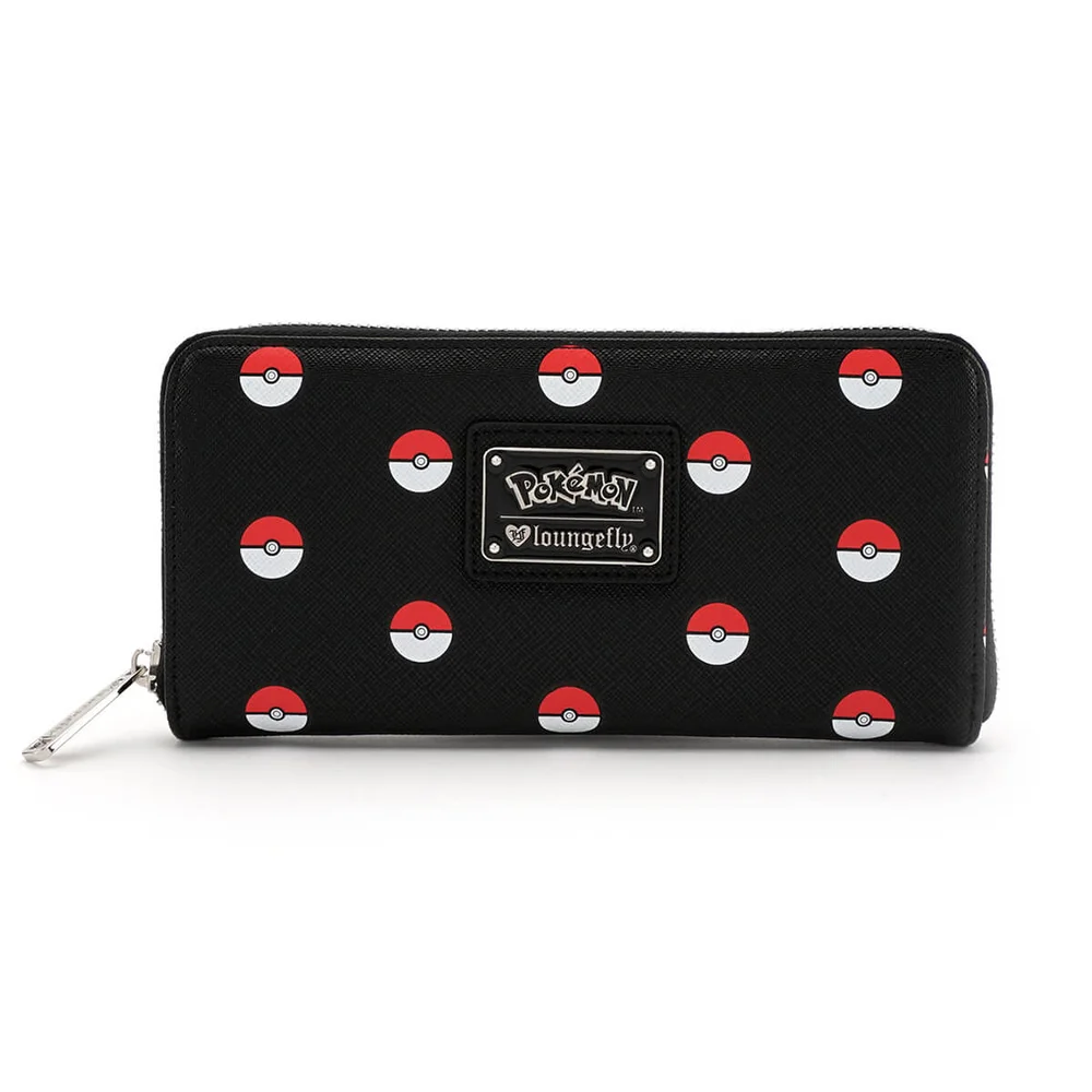 Loungefly Pokémon Black with Pokéballs AOP Wallet Afbeelding 1