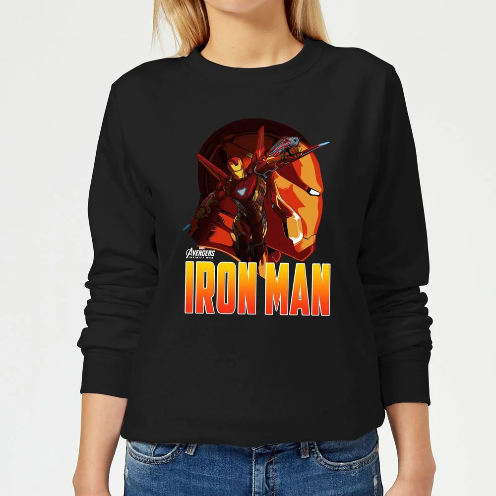 Avengers Iron Man Dames Trui - Zwart - S Afbeelding 1