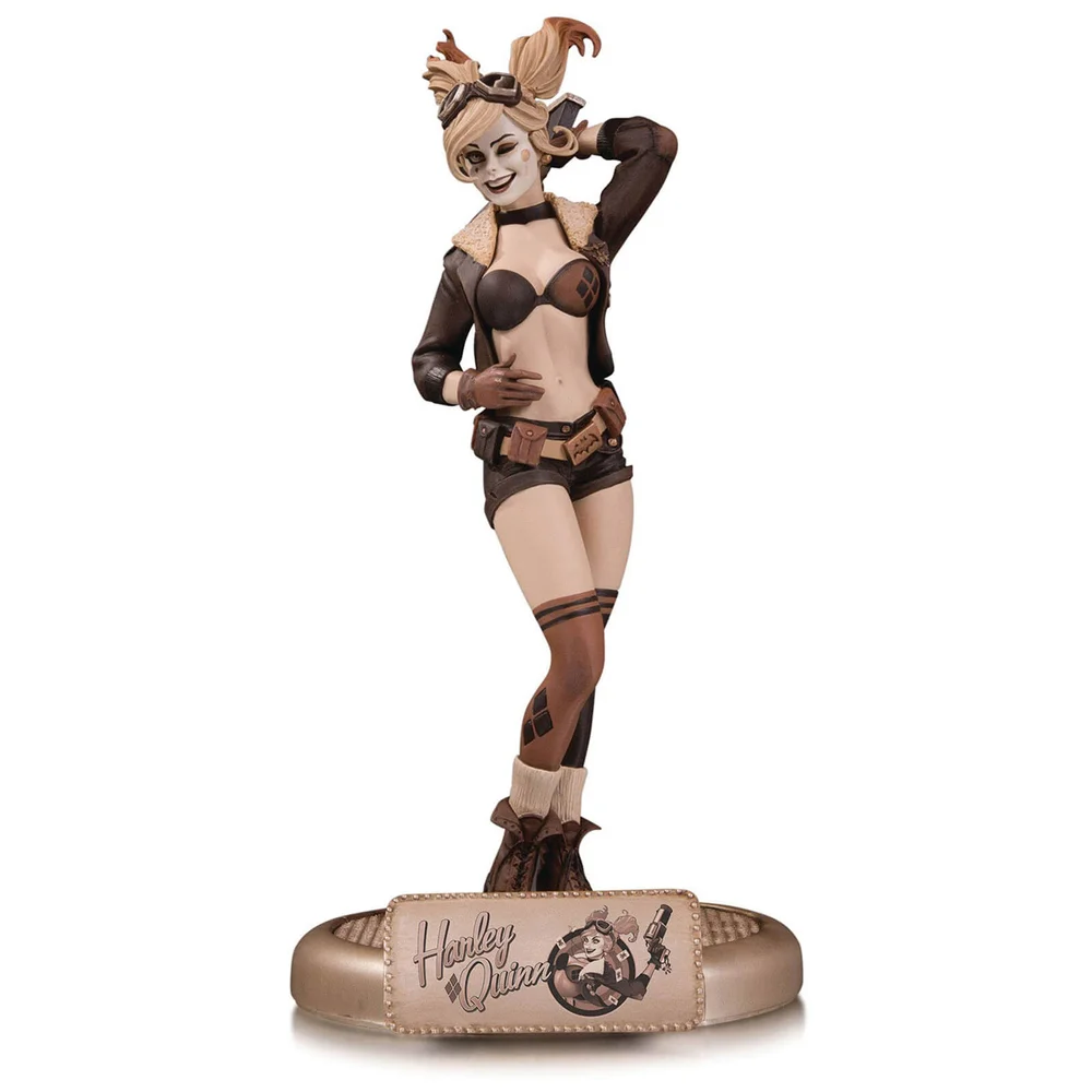 DC Collectibles DC Bombshells Harley Quinn Sepia Tone Variant Statue Afbeelding 1