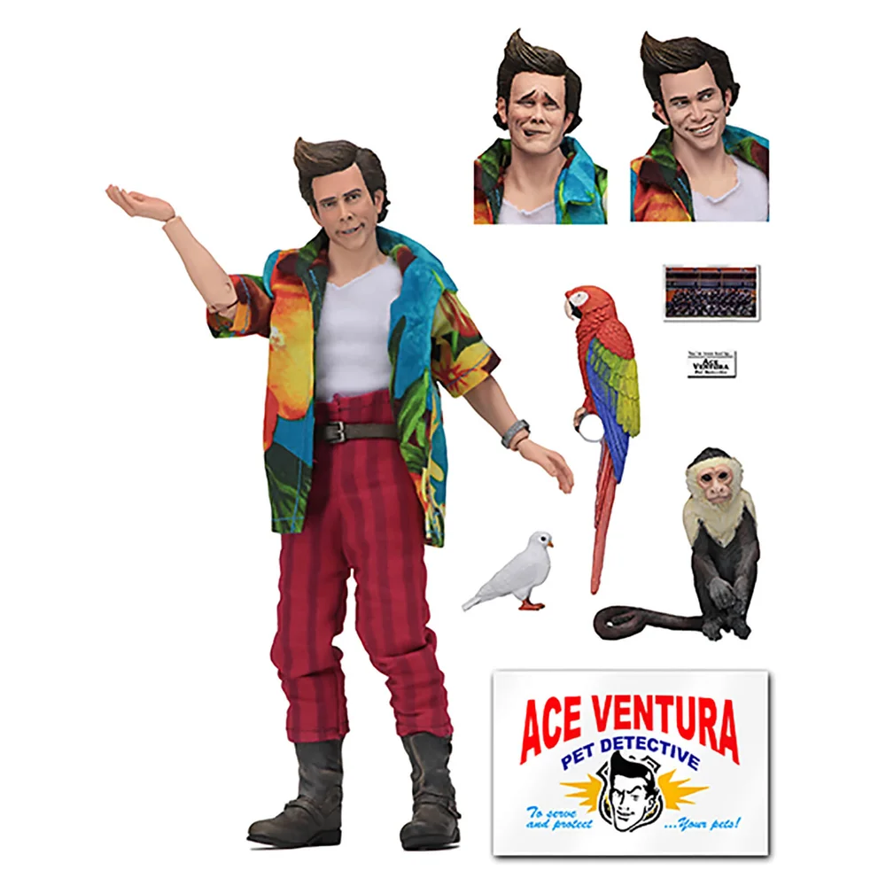 NECA Ace Ventura: Pet Detective Ace Ventura 8 Inch Clothed Action Figure Afbeelding 1