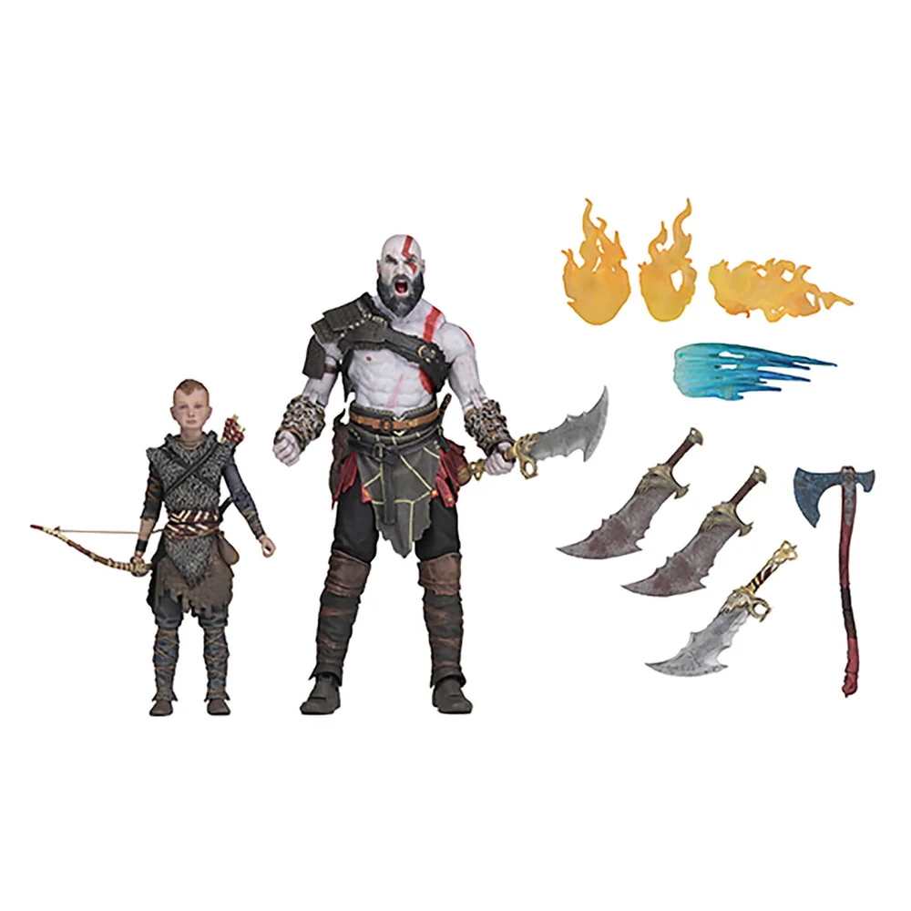 NECA God of War (2018) Ultimate Kratos and Atreus 7 Inch Scale Action Figures (2 Pack) Afbeelding 1