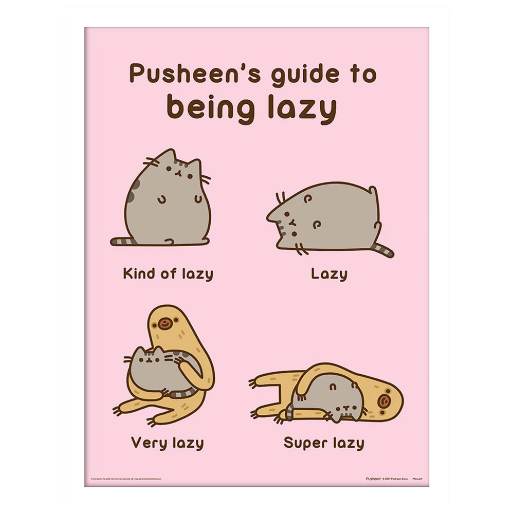Pusheen (Guide to Being Lazy) Framed 30 x 40cm Print Afbeelding 1