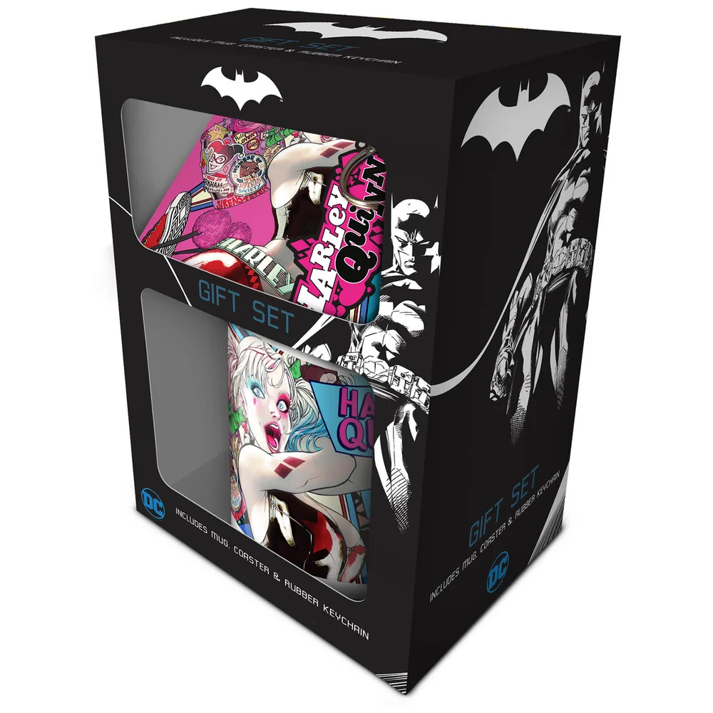 DC Comics (Harley Quinn) Mug, Coaster and Keychain Set Afbeelding 1
