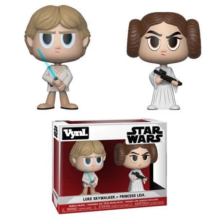 Star Wars Princess Leia & Luke Skywalker Vynl. Afbeelding 1