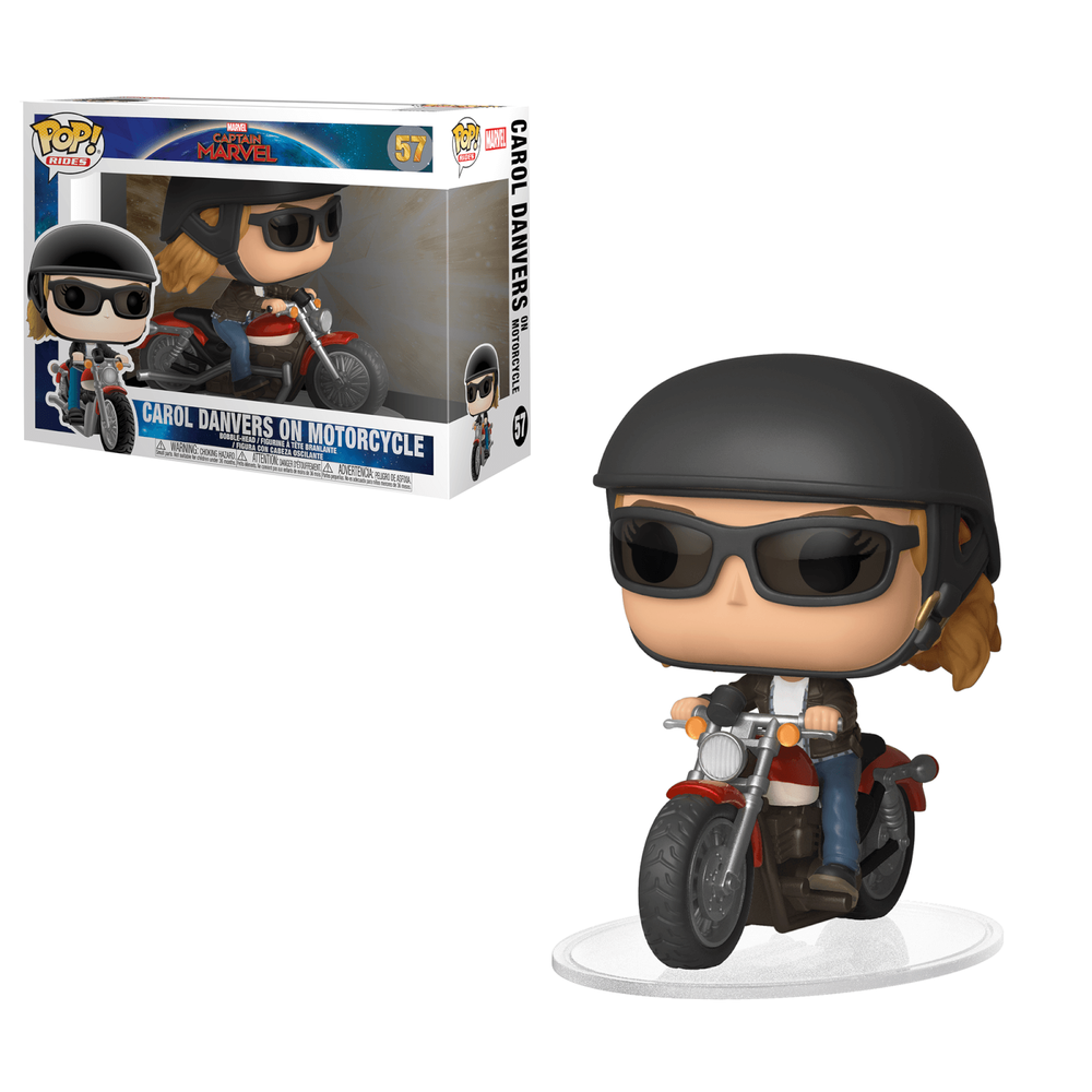 Marvel Captain Marvel Carol Danvers on Motorcycle Pop! Vinyl rit Afbeelding 1
