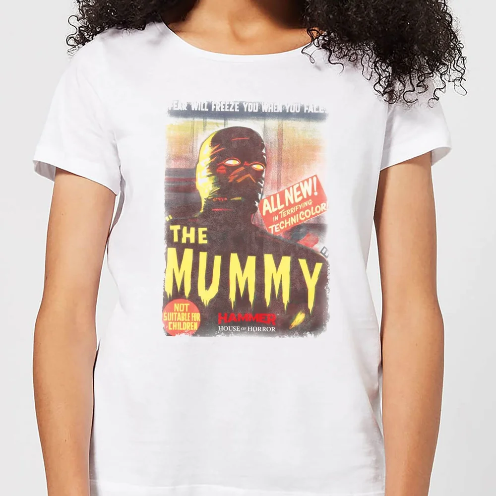 Hammer Horror The Mummy Women's T-Shirt - White - S Afbeelding 1