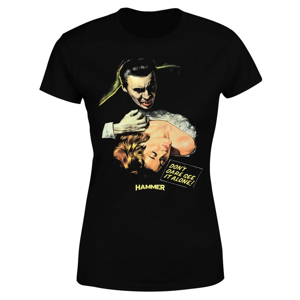Hammer Horror Dracula Don't Dare See It Alone Women's T-Shirt - Black - S Afbeelding 1