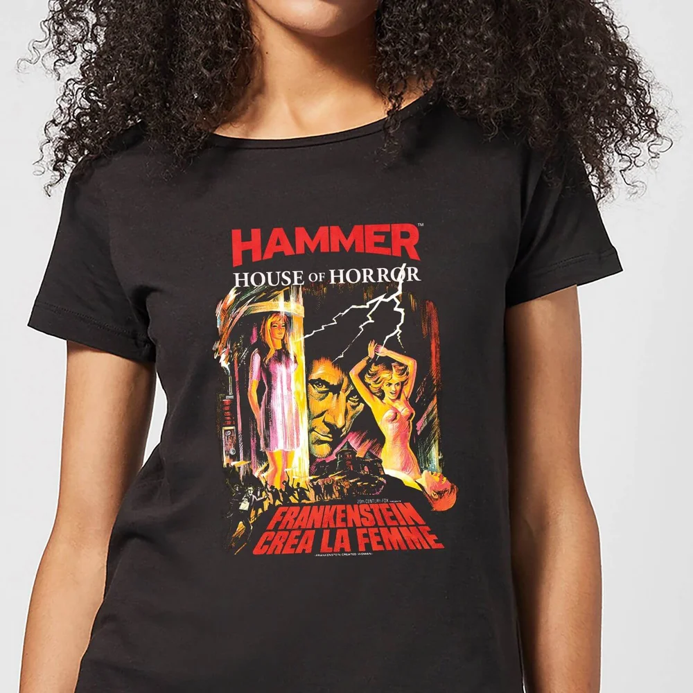 Hammer Horror Frankenstein Crea La Femme Women's T-Shirt - Black - S Afbeelding 1