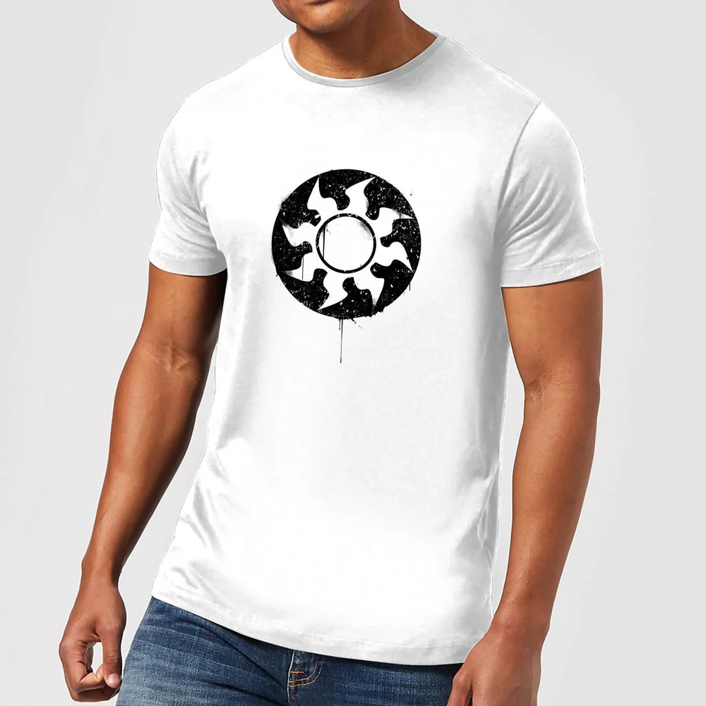 Magic The Gathering White Mana Splatter Men's T-Shirt - White - S Afbeelding 1
