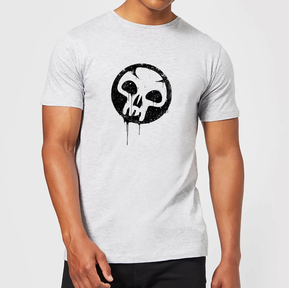 Magic The Gathering Black Mana Splatter Men's T-Shirt - Grey - S Afbeelding 1