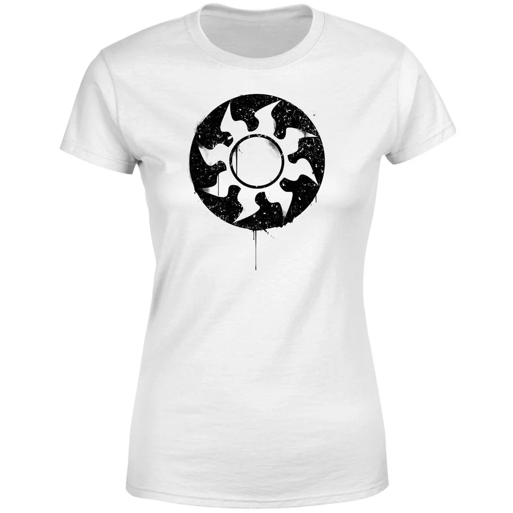 Magic The Gathering White Mana Splatter Women's T-Shirt - White - S Afbeelding 1