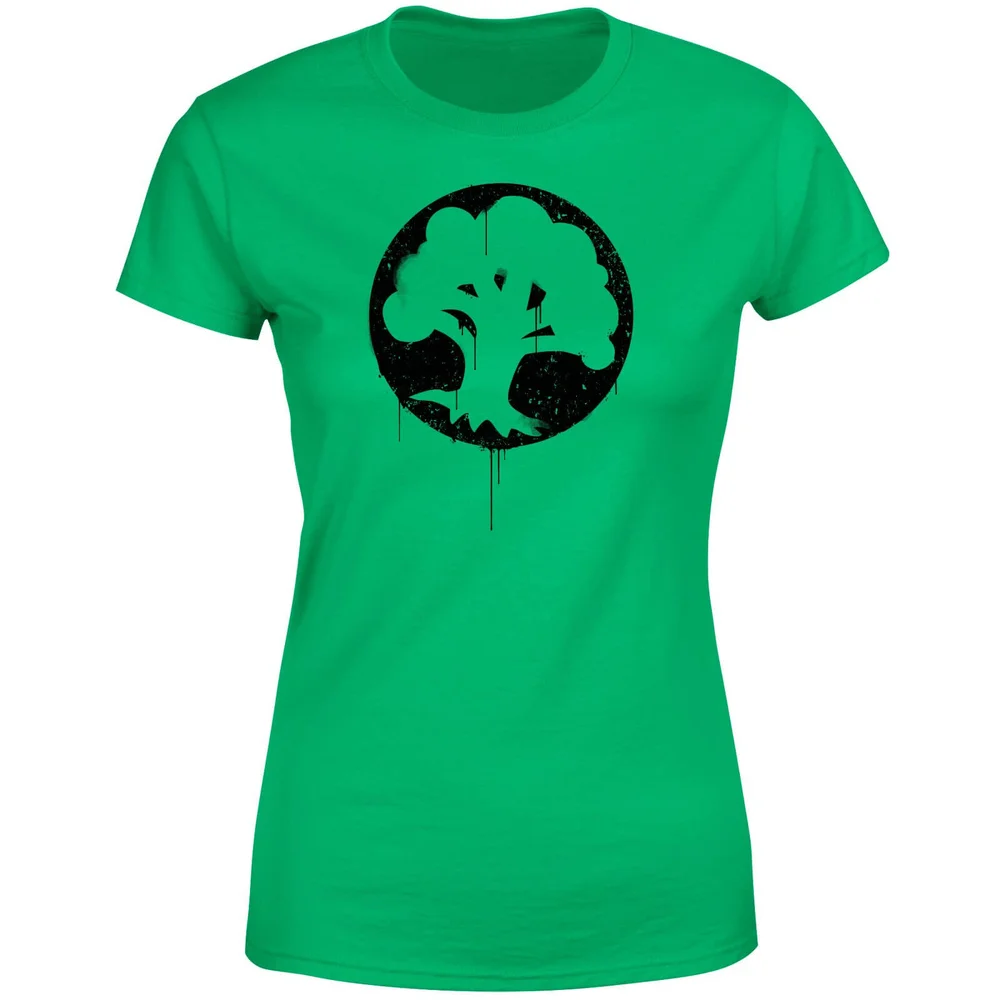 Magic The Gathering Green Mana Splatter Women's T-Shirt - Kelly Green - S - Kelly Green Afbeelding 1