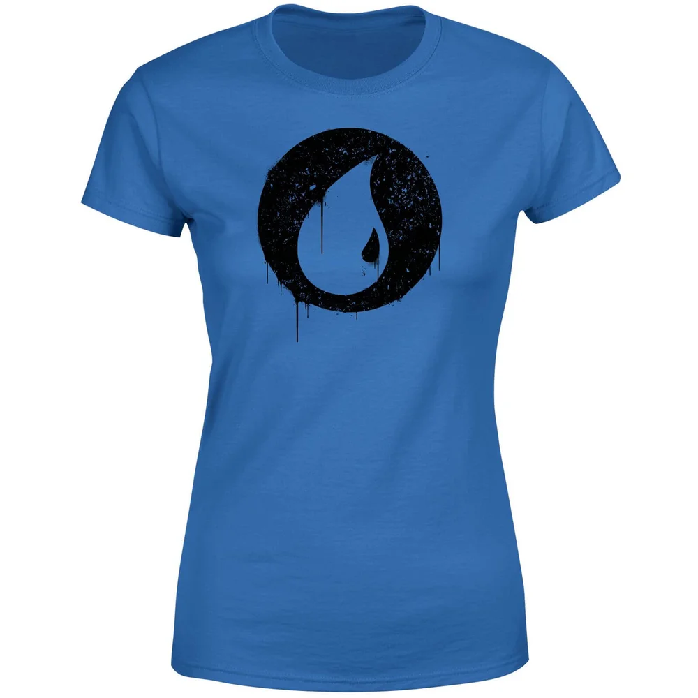 Magic The Gathering Blue Mana Splatter Women's T-Shirt - Royal Blue - S - Royal Blue Afbeelding 1
