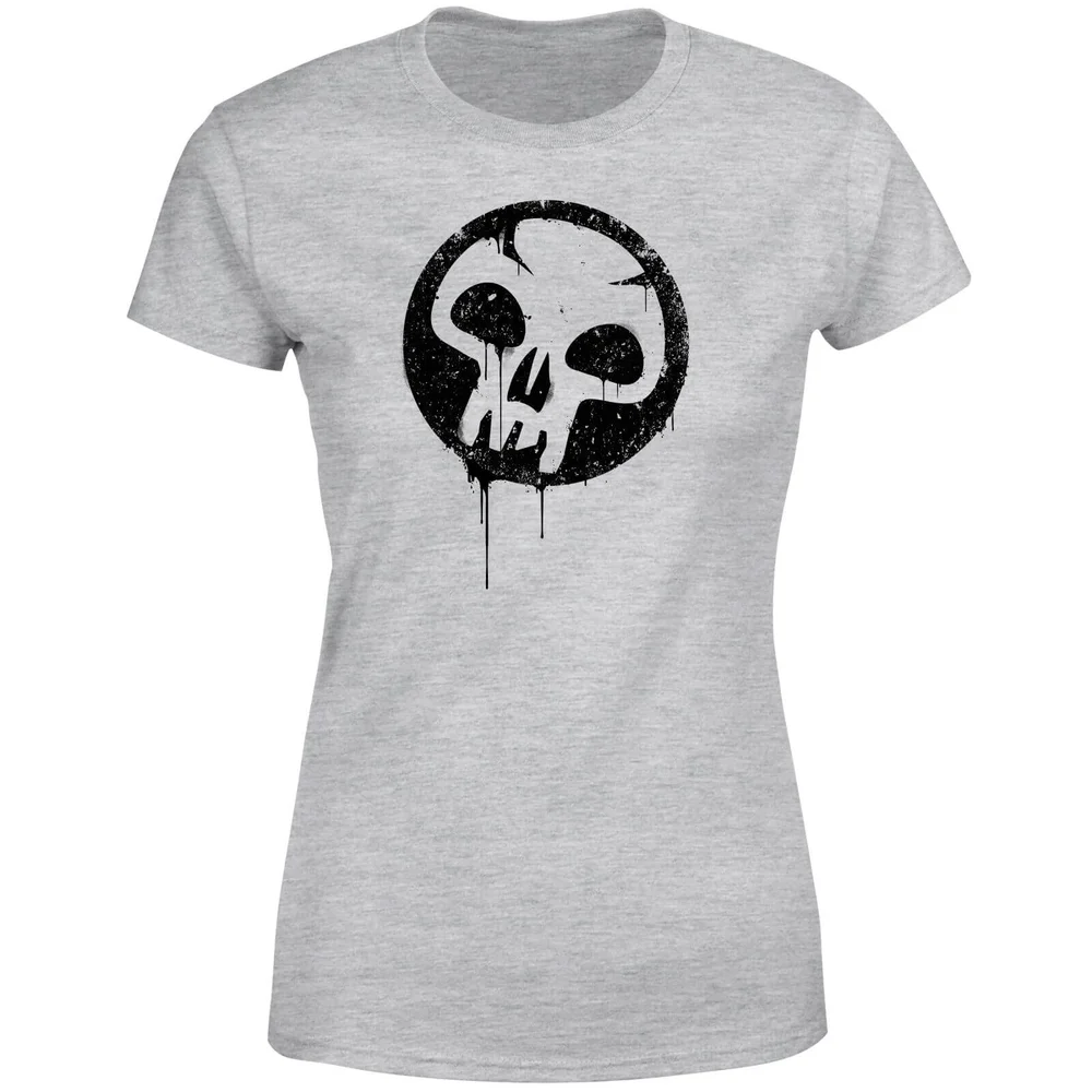 Magic The Gathering Black Mana Splatter Women's T-Shirt - Grey - S Afbeelding 1