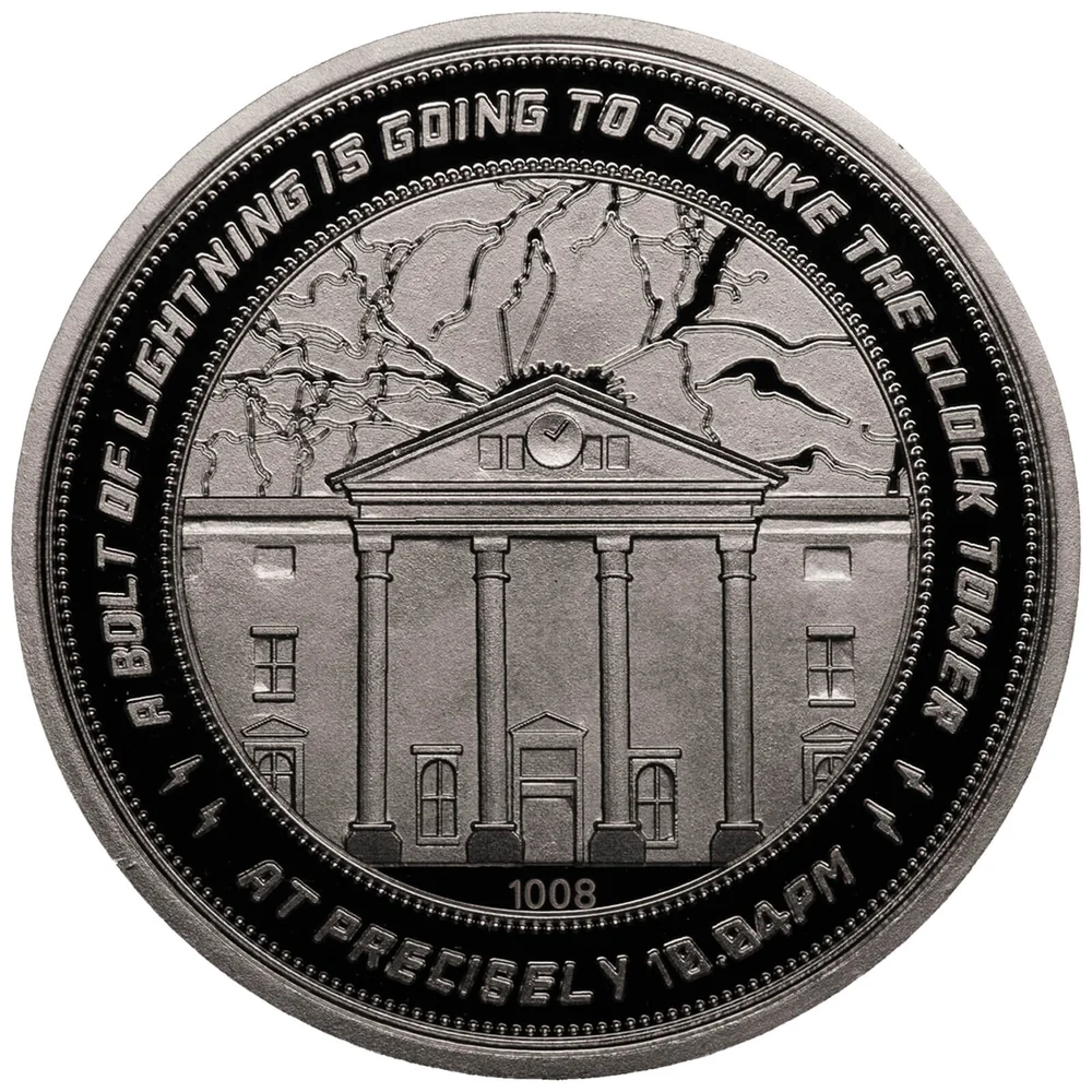 Back to the Future "Clocktower" Verzamelmunt: Zilveren Variant - Limited Edition Afbeelding 1