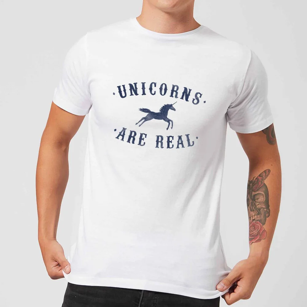 Florent Bodart Unicorns Are Real Men's T-Shirt - White - 5XL Afbeelding 1