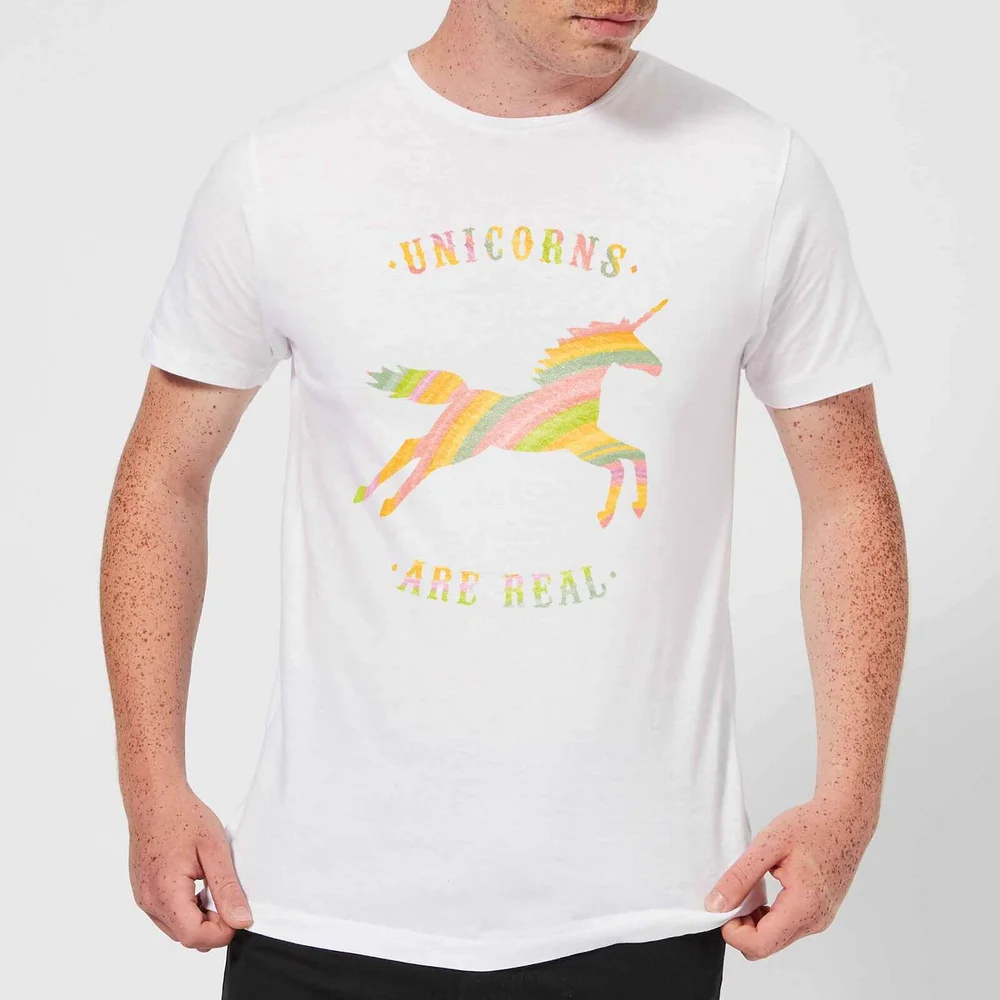 Florent Bodart Unicorns Are Real Men's T-Shirt - White - 5XL Afbeelding 1