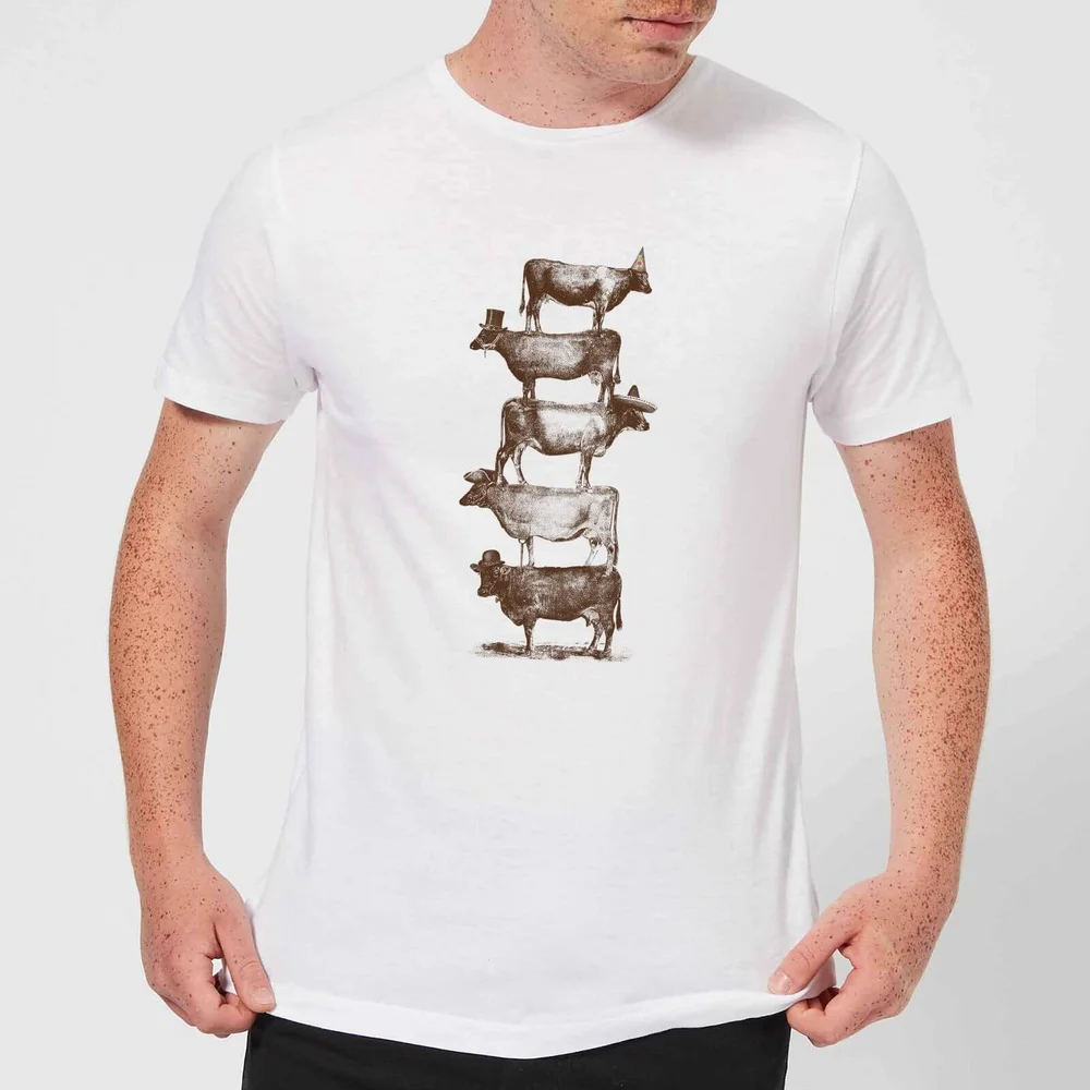 Florent Bodart Cow Cow Nuts Men's T-Shirt - White - 5XL Afbeelding 1