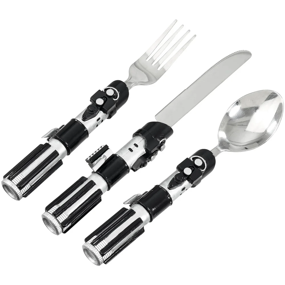 Star Wars Darth Vader bestekset met lightsaber handgrepen Afbeelding 1