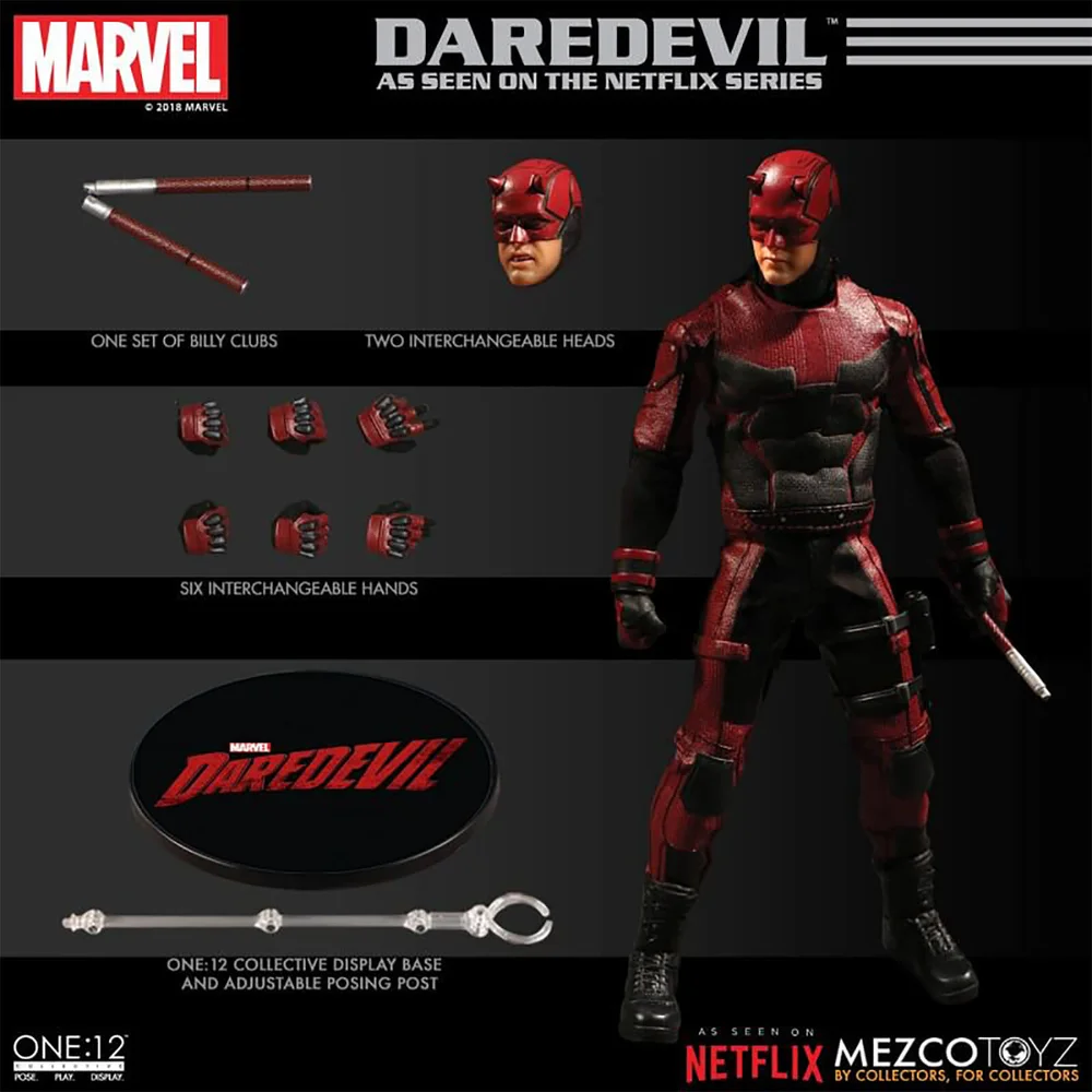 Mezco One:12 Collective Marvel Comics Daredevil Figure Afbeelding 1