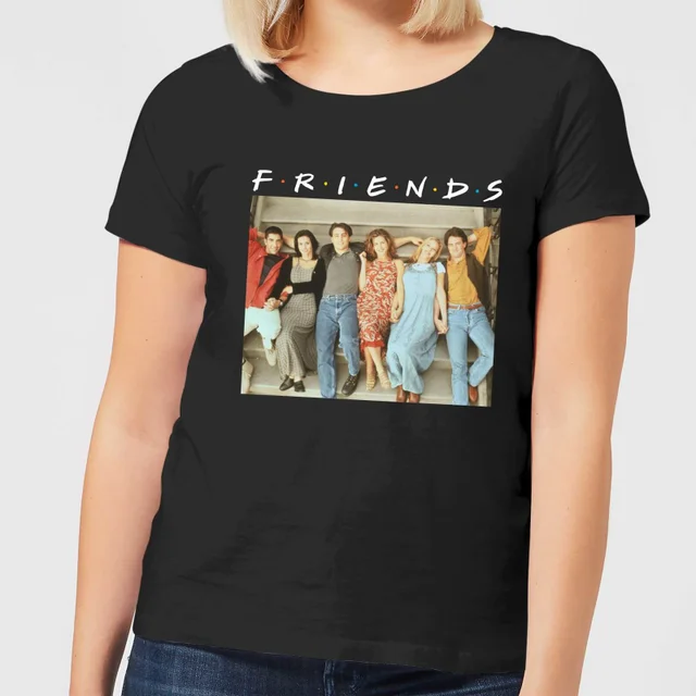 Friends Retro Character Shot dames t-shirt - Zwart