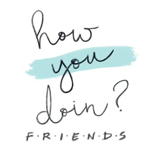 Friends How You Doin? dames t-shirt - Wit