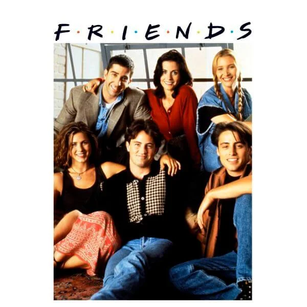 Friends Vintage Character Shot dames t-shirt - Wit