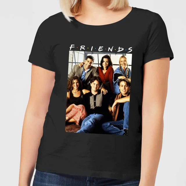 Friends Vintage Character Shot dames t-shirt - Zwart