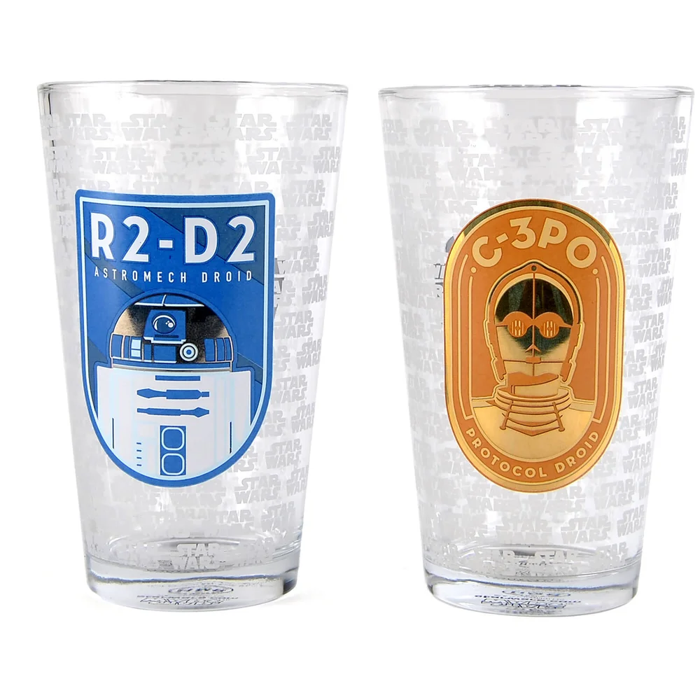 Star Wars R2-D2 and C-3PO Large Glasses (Set of 2) Afbeelding 1