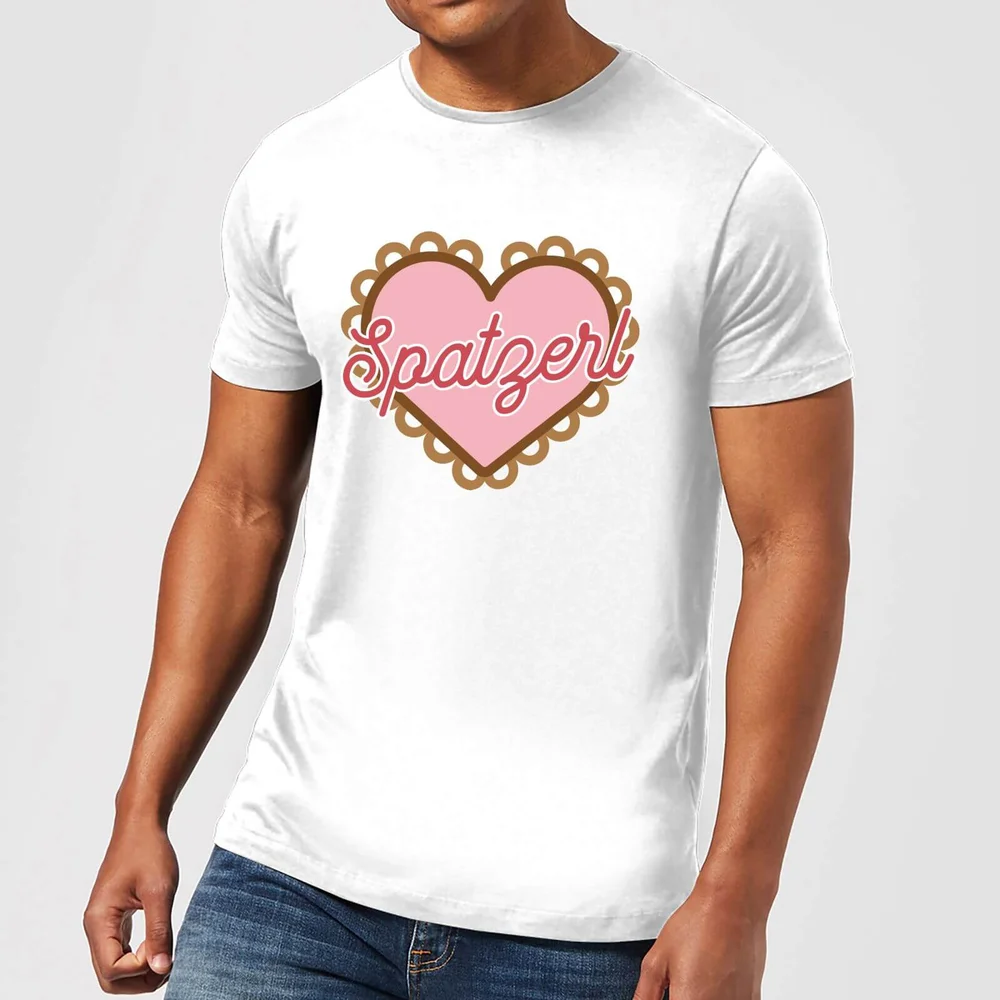 Spatzerl Men's T-Shirt - White - S - Wit Afbeelding 1