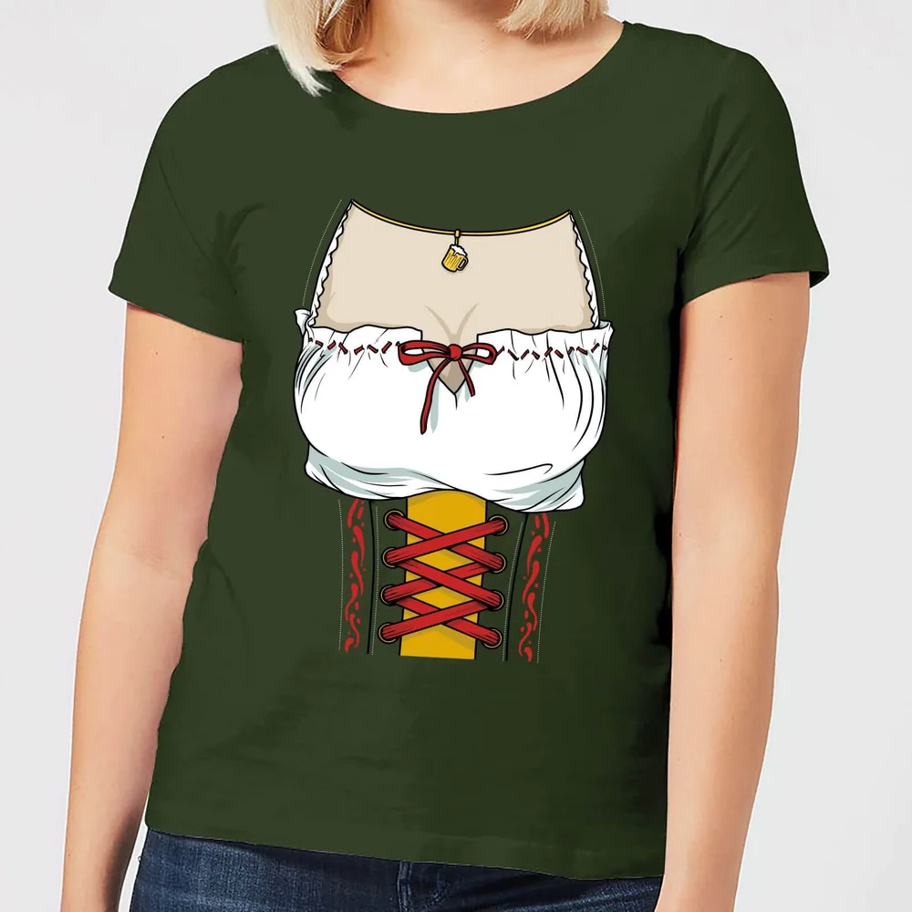 Oktoberfest Chest Women's T-Shirt - Forest Green - S - Forest Green Afbeelding 1