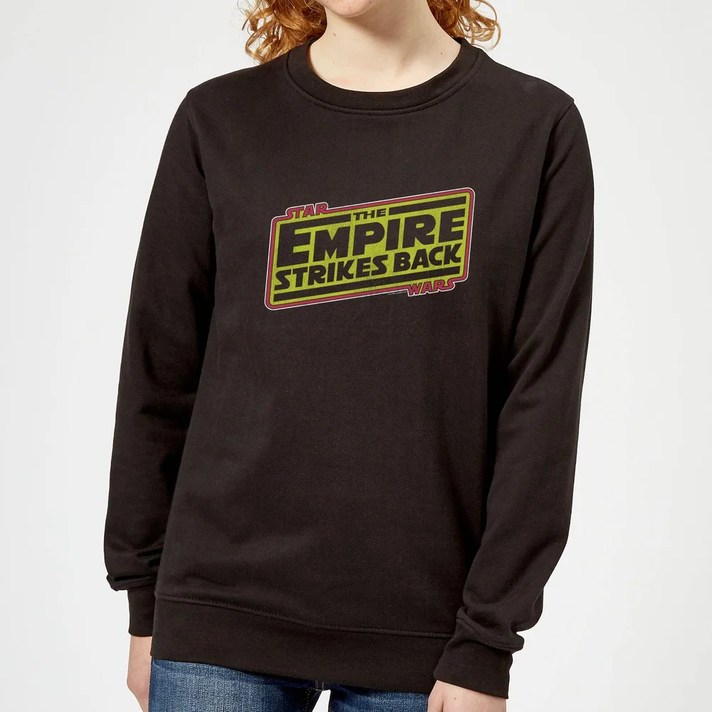 Star Wars Empire Strikes Back Logo Women's Sweatshirt - Black - S Afbeelding 1