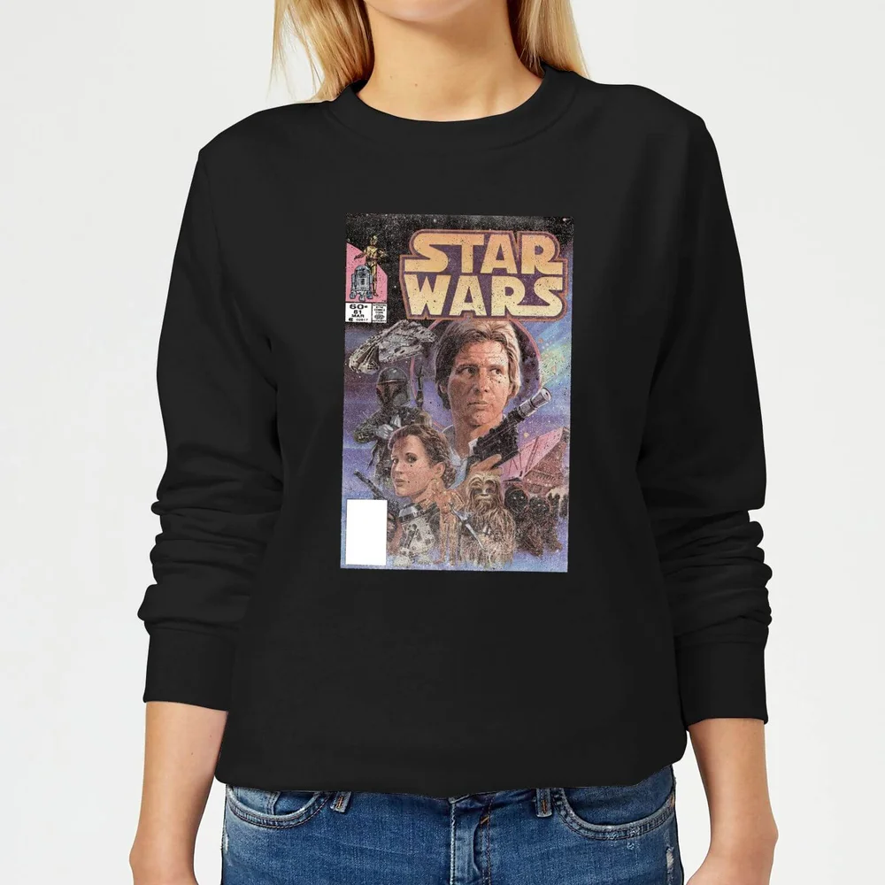 Star Wars Classic Comic Book Cover Women's Sweatshirt - Black - S Afbeelding 1