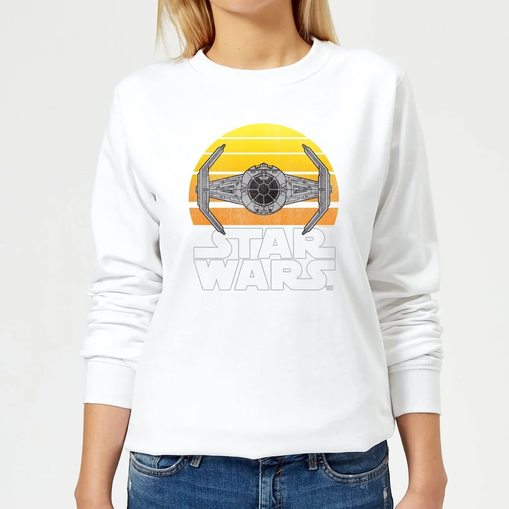 Star Wars Sunset Tie Women's Sweatshirt - White - S Afbeelding 1