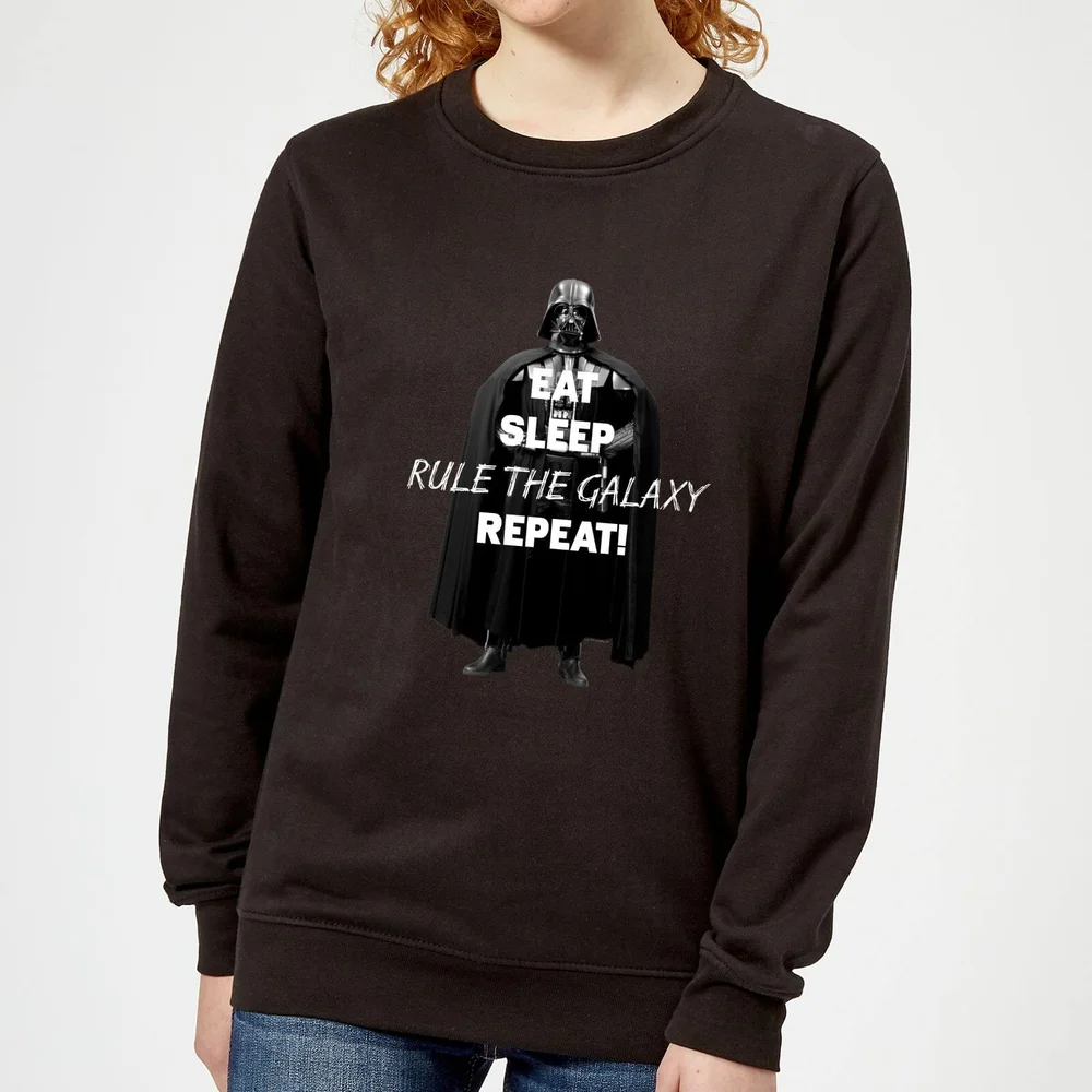 Star Wars Eat Sleep Rule The Galaxy Repeat Women's Sweatshirt - Black - S Afbeelding 1