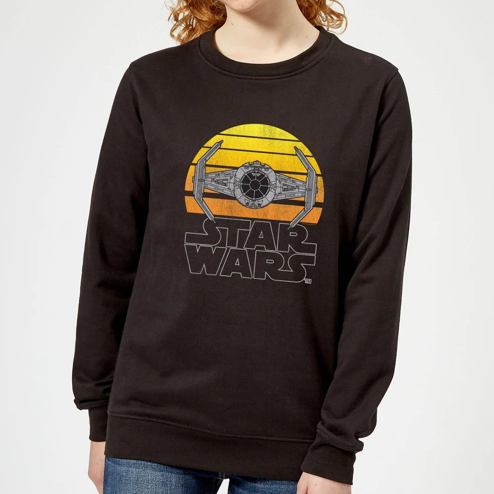 Star Wars Sunset Tie Women's Sweatshirt - Black - S Afbeelding 1