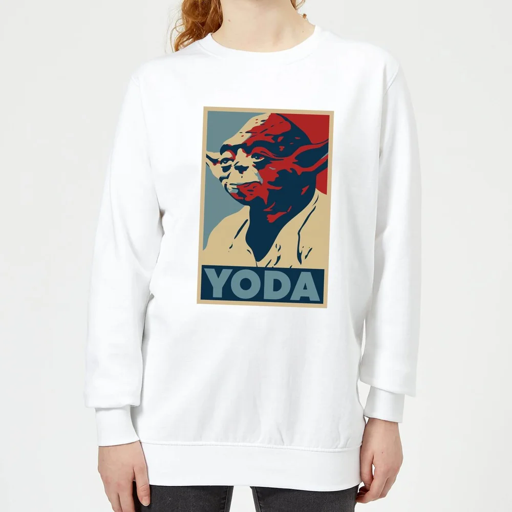Star Wars Yoda Poster Women's Sweatshirt - White - S - Wit Afbeelding 1