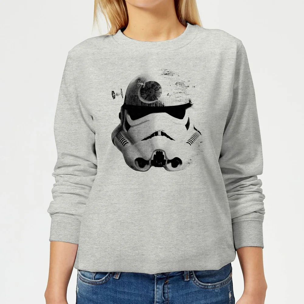 Star Wars Command Stromtrooper Death Star Women's Sweatshirt - Grey - 3XL - Grijs Afbeelding 1